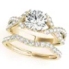 Pompeii3 1 1/4 Ct Diamond Engagement Ring Wedding Band Set 14k Yellow Gold In Multi