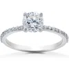 Pompeii3 1 1/4 Ct Lab Grown Diamond Sophia Engagement Ring 14k White Gold In Silver