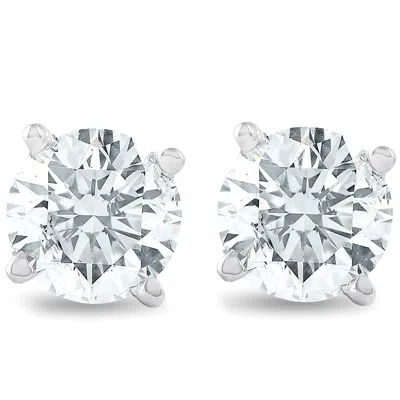 Pompeii3 1 1/4 Cttw Diamond Studs 14k White Gold Igi Certified Earrings In Multi