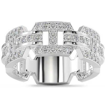 Pompeii3 1 1/4ct Diamond Ring Men's Lab Grown Band In 10k White, Yellow, Or Rose Gold In Multi