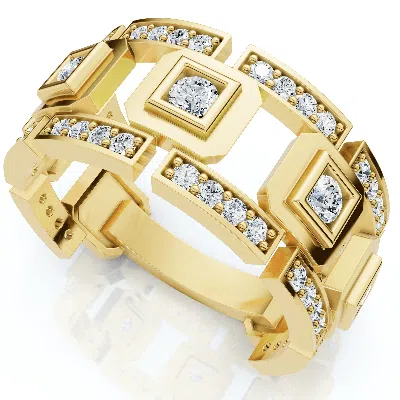Pompeii3 1 1/4ct Diamond Ring Men's Lab Grown Wedding Band In 10k White Or Yellow Gold
