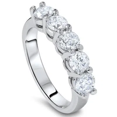 Pompeii3 1 1/4ct Diamond Wedding White Gold Anniversary New Ring Size Selectable In Metallic