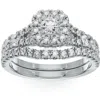 Pompeii3 1 1/4ct Lab Grown Diamond Engagement Wedding Ring Set In White Or Yellow Gold In Multi
