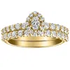 Pompeii3 1 1/4ct Marquise Halo Diamond Engagement Wedding Ring Set White Or Yellow Gold In Multi