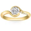 Pompeii3 1 1/4ct Moissanite Bezel Diamond Engagement Ring In 10k White Or Yellow Gold In Multi