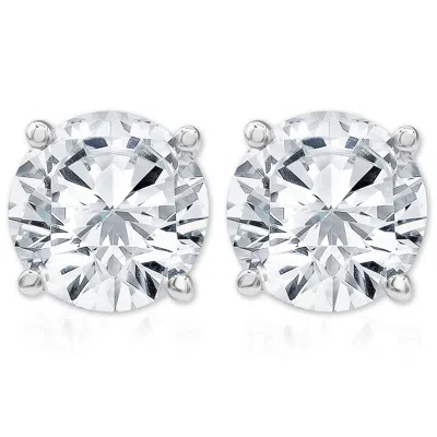 Pompeii3 1 1/4ct Natural Round Certified Diamond Studs In 14k White Or Yellow Gold In Multi