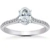 Pompeii3 1 1/4ct Oval Diamond Engagement Ring Solitaire 14k White Gold In Multi