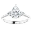 Pompeii3 1 1/4ct Pear Shape Lab Grown Diamond Engagement Ring White Yellow Or Rose Gold In Multi