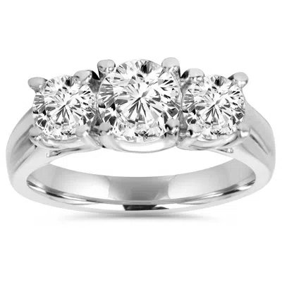 Pompeii3 1 1/4ct Three Stone Diamond Engagement Ring Platinum In Multi