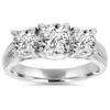 Pompeii3 1 1/4ct Three Stone Diamond Engagement Ring Platinum In Silver