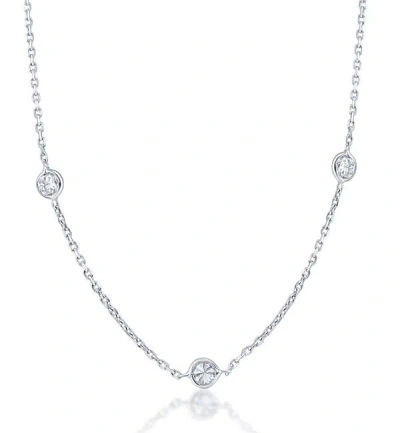 Pompeii3 1 1/5ct Diamonds By The Yard Necklace Lab Grown In 14k White Or Yellow Gold In Multi