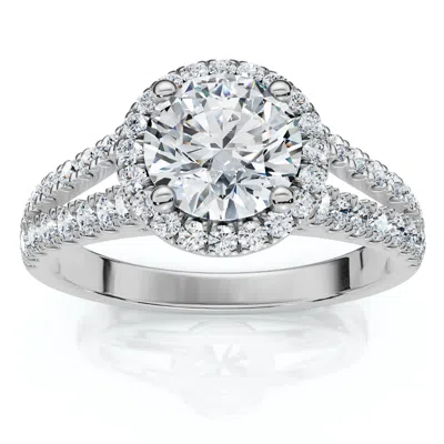 Pompeii3 1 1/5ct Divine Diamond Engagement Ring 14k Gold Or Platinum Lab Grown In Metallic