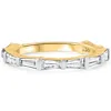 Pompeii3 1 1/5ct Tapered Baguette Diamond Wedding Ring 14k Gold Lab Grown In Silver