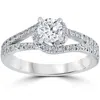 Pompeii3 1 1/6ct Twist Diamond Engagement Ring 14k White Gold In Multi
