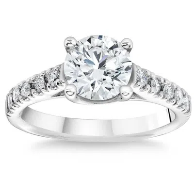 Pompeii3 1 3/4 Ct Diamond Engagement Ring Lab Grown 14k White Gold In Multi