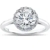 Pompeii3 1 3/4 Ct Lab Grown Halo Diamond Madelyn Halo Engagement Ring 14k In Silver