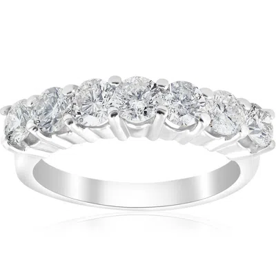 Pompeii3 1 3/4 Ct Round Diamond Wedding Anniversary 14k White Gold Ring In Multi