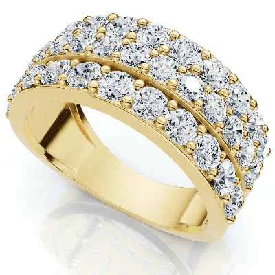 Pompeii3 1 3/4ct Diamond 8mm Wide Chelsea Wedding Ring Anniversary Band Gold Lab Grown