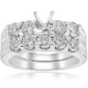 Pompeii3 1 3/4ct Diamond Engagement Wedding Ring Setting Mounting U Prong Five Stone In Multi