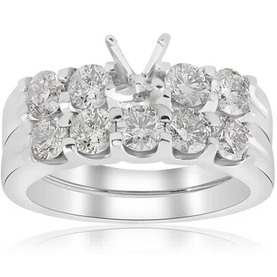 Pompeii3 1 3/4ct Diamond Engagement Wedding Ring Setting Mounting U Prong Five Stone In Multi