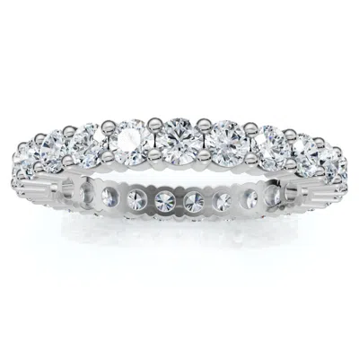 Pompeii3 1 3/4ct Diamond Eternity Ring 14k White Gold Size Selectable In Metallic