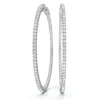 Pompeii3 1 3/4ct Diamond Inside Outside 2" Tall Hoops Earrings Lab Grown In Metallic