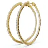 Pompeii3 1 3/4ct Diamond Inside Outside 2" Tall Hoops Earrings Lab Grown