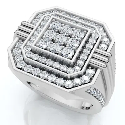 Pompeii3 1 3/4ct Diamond Men's Anniversary Ring White, Yellow, Or Rose Gold Lab Grown In Metallic