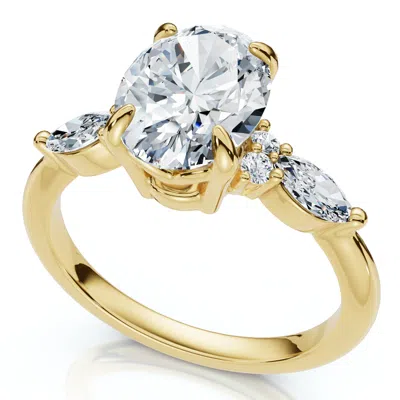 Pompeii3 1 3/4ct Oval Diamond Nadia Engagement Ring 14k Gold Or Platinum Lab Grown In Multi