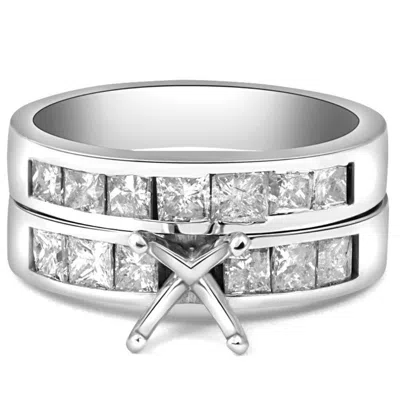 Pompeii3 1 3/4ct Princess Cut Diamond Engagement Ring Setting 14k In Multi
