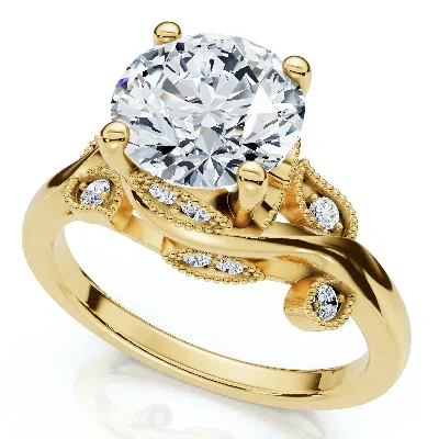 Pompeii3 1 3/4ct Rose Diamond Engagement Ring 14k Gold Or Platinum Lab Grown