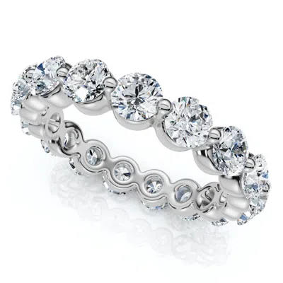 Pompeii3 1 3/4ct Single Prong Diamond Eternity Ring 14k Gold Or Platinum Lab Grown In Silver