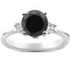 Pompeii3 1 3/8ct Black Diamond Engagement Accent Anniversary Ring 14k White Gold In Multi