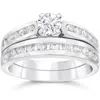 Pompeii3 1 3/8ct Diamond Engagement Wedding Ring Set 14k White Gold In Multi