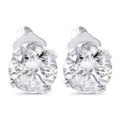 Pompeii3 1 3/8ct Diamond Studs 14k White Gold In Multi