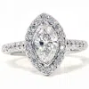 Pompeii3 1 3/8ct Marquise Halo Diamond Ring 14k White Gold In Multi