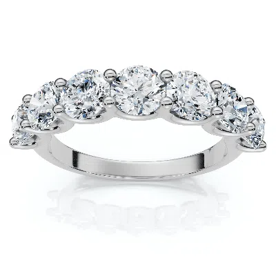 Pompeii3 1 - 3ct Tw Seven Stone Diamond Ring 14k Gold Or Platinum Lab Grown In Green