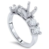 Pompeii3 1 5/8ct 14k Diamond Semi Mount Engagement Ring Setting In Silver