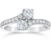 Pompeii3 Forever Us Two Stone Round Diamond 1 Ct Solitaire Ring 14k White Gold In Multi