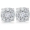 Pompeii3 1 Carat Halo Diamond Studs 14k White Gold In Multi