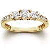 Pompeii3 1 Ct 3-stone Diamond Engagement Ring 10k Yellow Gold In Multi