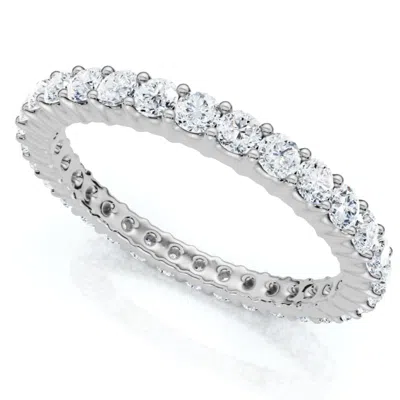 Pompeii3 1ct Prong Diamond Eternity Ring 14k White Gold Size Selectable In Metallic