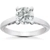 Pompeii3 1 Ct Diamond Round Brilliant Solitaire Accent Engagement Ring 14k White Gold In Multi
