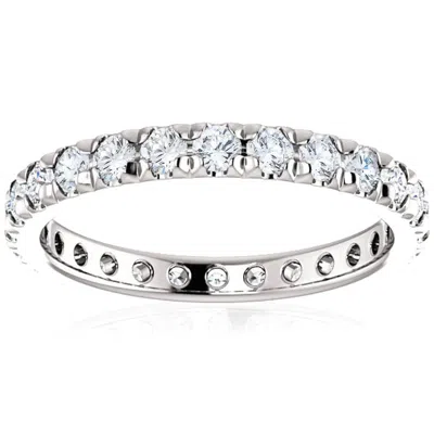 Pompeii3 1 Ct Diamond Wedding Eternity Ring 14k White Gold In Neutral