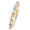 Pompeii3 1 Ct Emerald Cut Diamond East To West Wedding Stackable Ring 14k Gold Lab Grown In Silver