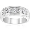 Pompeii3 1 Ct Mens Diamond Five Stone Wedding Ring 10k White Gold In Multi