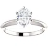 Pompeii3 1 Ct Oval Solitaire Diamond Engagement Ring Lab Grown 14k White Or Yellow Gold In Multi