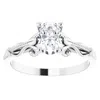 Pompeii3 1 Ct Oval Solitaire Diamond Vintage Engagement Ring In Gold Lab Grown In Silver
