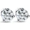Pompeii3 1 Ct Round Diamond Studs 14k White Gold Clarity Enhanced In Multi