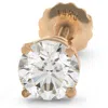 Pompeii3 1 Ct Single Diamond Stud Screw Back 14k Yellow Gold Enhanced In Multi